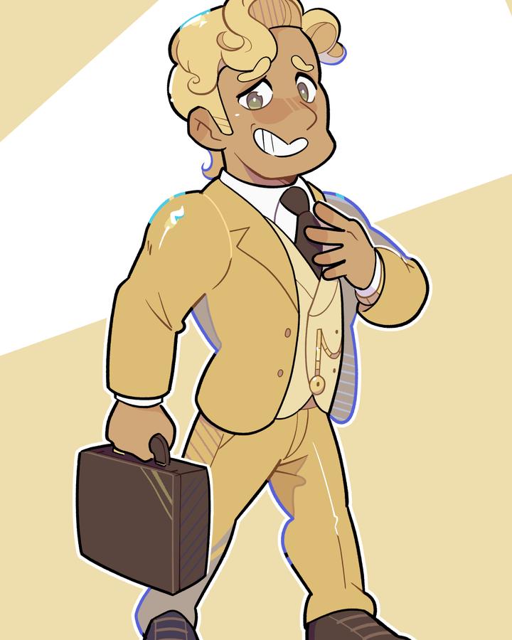 Gold character illustration