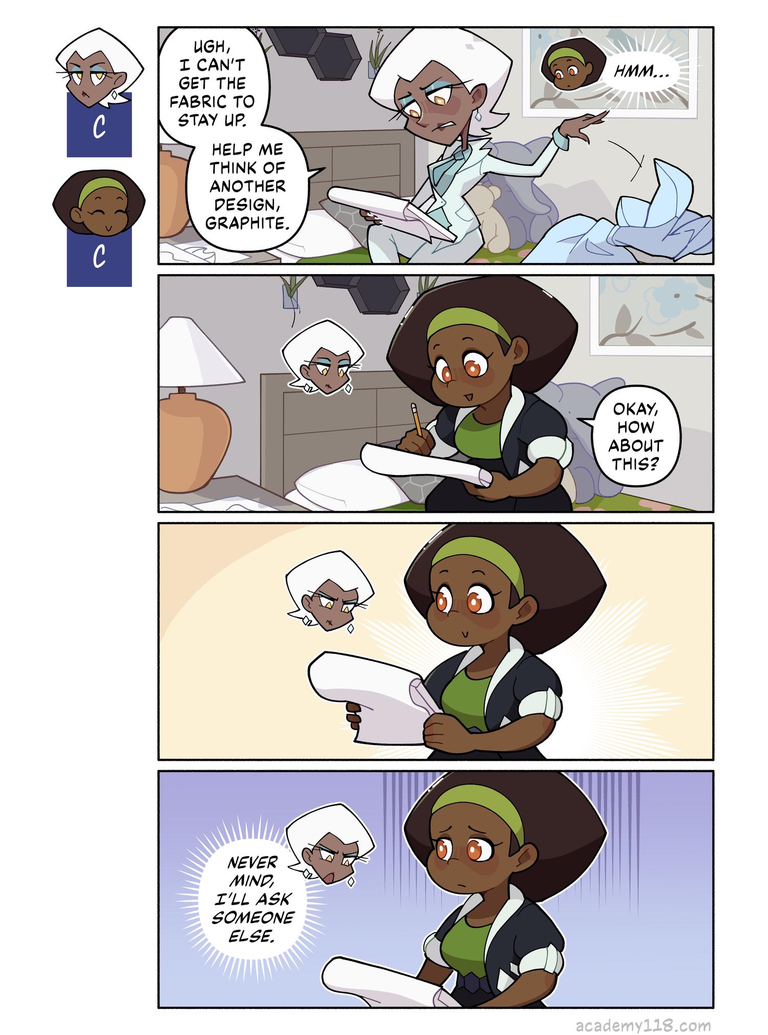 I’d rather wear the lopsided tetrahedrons Carbon Copies comic page 9