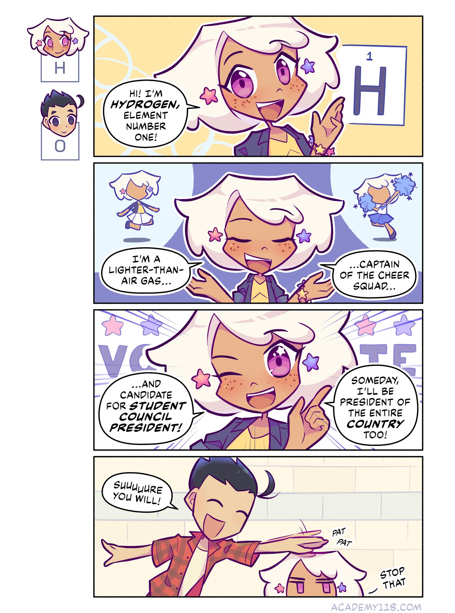 Hydrogen for President comic page 2